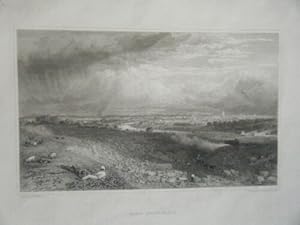 GRAVURE SUR ACIER 1820 DE FREDERIK NASH PARIS VUE DE PASSY