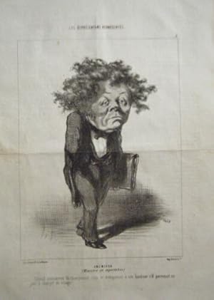 LITHOGRAPHIE ORIGINALE DAUMIER 19ème REPRESENTANS REPRESENTES CREMIEUX MINISTRE