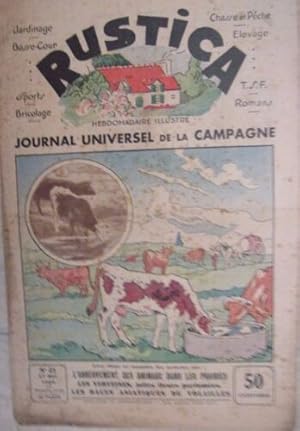 REVUE RUSTICA N° 21 27 MAI 1934 ABREUVEMENT ANIMAUX DANS LES PRAIRIES