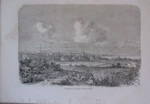 GRAVURE SUR BOIS 1862 COPENHAGUE VUE GENERALE