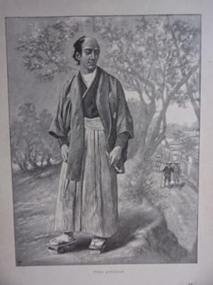 GRAVURE SUR BOIS VERS 1890 TYPE JAPONAIS