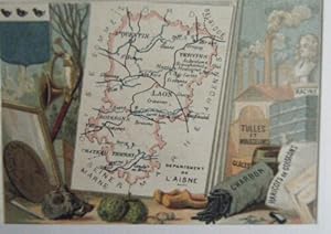 CHROMOLITHOGRAPHIE 20ème DEPARTEMENT DE L' AISNE