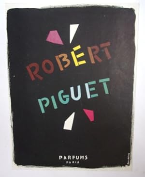 PLANCHE COULEUR 20ème PUBLICITE ROBERT PIGUET PARFUM PARIS