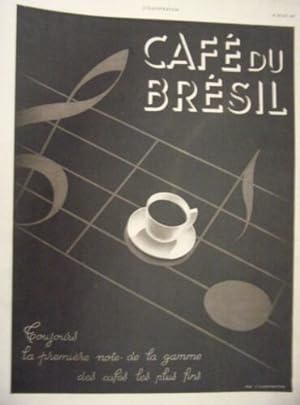 PLANCHE 20ème PUBLICITE CAFE DU BRESIL