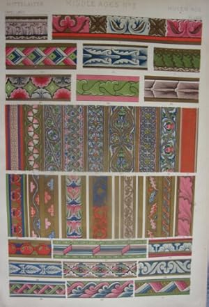 CHROMOLITHOGRAPHIE 1868 DECORATION MOYEN AGE N° 2 PLANCHE LXVII