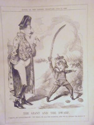 GRAVURE 19ème NAPOLEON III LE GEANT ET LE NAIN