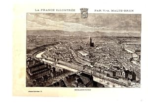 GRAVURE SUR BOIS 19ème LA FRANCE ILLUSTREE MALTE BRUN STRASBOURG