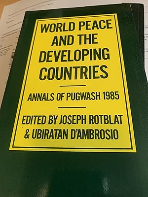 Immagine del venditore per World Peace and the Developing Countries (Annals of Pugwash) venduto da Cotswold Rare Books