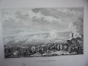 GRAVURE SUR ACIER 19ème BATAILLE DE JEMMAPES 20 NOVEMBRE 1792