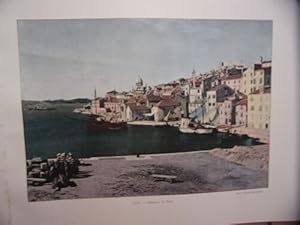 COMPOSITION D'APRES GRAVURE IMPRESSION PAR GILLOT 20ème SEBENICO LE PORT CROATIE