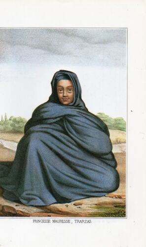 TIRAGE 20ème PLANCHE EN COULEUR SENEGAL PRINCE MAURESSE TRARZAS