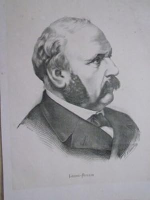 GRAVURE VERS 1880 PORTRAIT DE LEDRU ROLLIN AVOCAT HOMME POLITIQUE