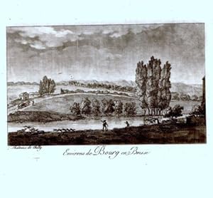 Image du vendeur pour GRAVURE A L' AQUATINTE DE LOUIS BRION 18me ENVIRONS BOURG EN BRESSE AIN mis en vente par arobase livres