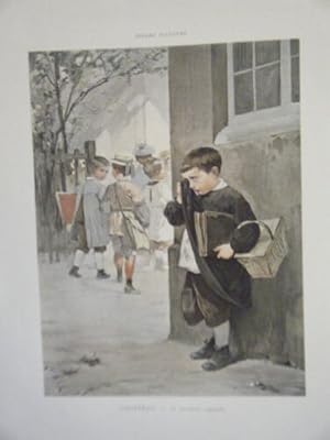 PLANCHE COULEUR AQUARELLE DE GEOFFROY TIREE DU FIGARO ILLUSTRE 1901 EN RETENUE