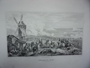 GRAVURE SUR ACIER 19ème BATAILLE DE VALMY 20 SEPTEMBRE 1792