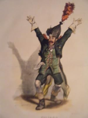 LITHOGRAPHIE DE GAVARNI AQUARELLEE 30 JANV 1842 MILITARIA CHICARD