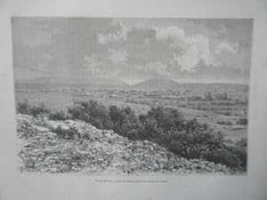 GRAVURE SUR BOIS 1885 VUE DE PRETORIA AFRIQUE DU SUD DESSIN DE TAYLOR