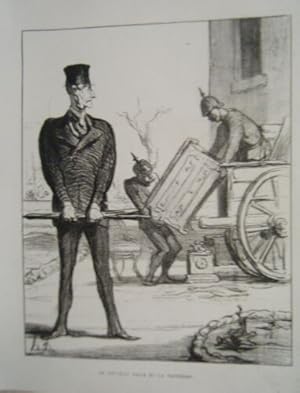 LITHOGRAPHIE DAUMIER 19ème DELTEIL 3849 TIRAGE BLANC NOUVEAU CHAR LA VICTOIRE