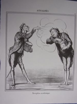 RETIRAGE 20ème D' APRES LITHOGRAPHIE DE DAUMIER ACTUALITES RECEPTION ACADEMIQUE