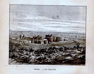 GRAVURE SUR BOIS 19ème SALSES LE VIEUX FORT