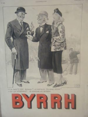 COMPOSITION 20ème 1938 PUBLICITE BYRRH LA SANTE EST BONNE