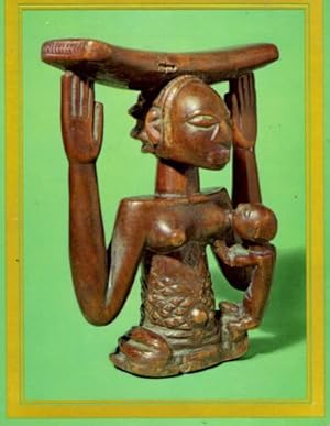 PHOTOGRAPHIE COULEUR 20ème APPUI NUQUE EN BOIS SCULPTE CONGO EX BELGE ART BALUBA