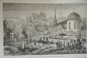 GRAVURE SUR BOIS 19è CHAPELLE NOTRE DAME DES ANGES SOURCE GAGNY ABBAYE DE LIVREY