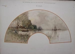 PLANCHE TIREE DU JOURNAL DE LA DECORATION VERS 1900 EVENTAIL