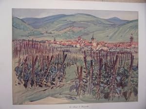 PLANCHE FIGARO ILLUSTRE 1930 D'APRES DESSIN HENRI CHEFFER VILLAGE DE RIQUEWIHR