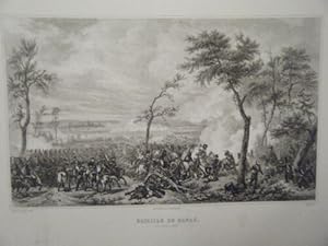 GRAVURE SUR ACIER 19ème BATAILLE DE HANAU