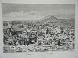 GRAVURE SUR BOIS 1883 VUE DE SRINAGAR INDES