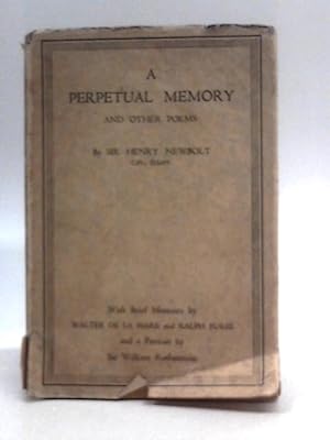 Bild des Verkufers fr A Perpetual Memory And Other Poems zum Verkauf von World of Rare Books