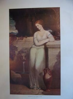 TYPOGRAVURE 1907 FIGARO ILLUSTRE APRES TABLEAU GEORGES ROMNEY PORTRAIT MISS GORE