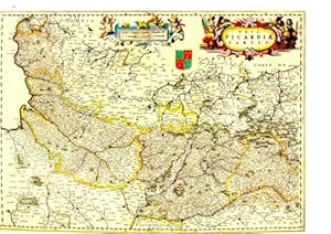 TIRAGE 20ème d' APRES CARTE BLAEU DU 17ème siècle PICARDIE