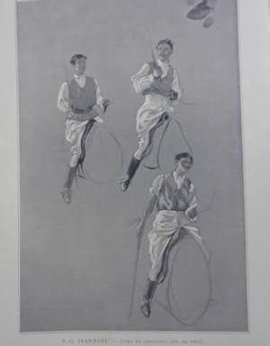 PLANCHE D APRES TABLEAU P.-G. JEANNIOT TIREE FIGARO ILLUSTRE POLO BAGATELLE