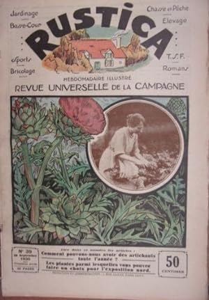 REVUE RUSTICA N° 39 28 SEPTEMBRE 1930 AVOIR DES ARTICHAUTS TOUTE L' ANNEE