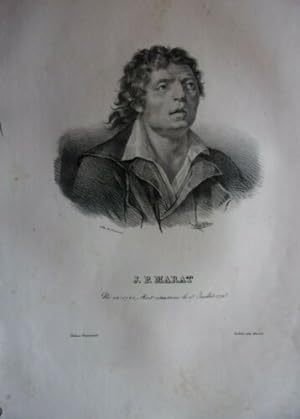 LITHOGRAPHIE DE DUCARMES 1820 J. P. MARAT