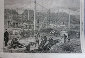 GRAVURE SUR BOIS 1861 ETABLISSEMENT PENITENTIAIRE DE PORTLAND ANGLETERRE TRAVAIL
