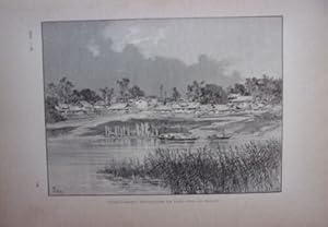 GRAVURE SUR BOIS VERS 1890 ETABLISSEMENT PENITENCIER DE SAINT JEAN DU MARONI