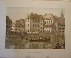 GRAVURE 1894 DE SCHWEITZER STRASBOURG HOTEL DU DRAGON EN 1725