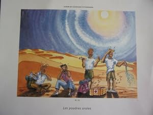 GRAVURE COULEUR 1996 DESSIN LADRIL ALBUM GALENIQUE PITTORESQUE POUDRES ORALES