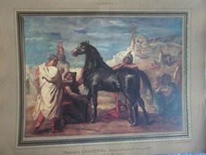 PAGE ILLUSTRATION d' APRES THEODORE CHASSERIAU 20ème ARABE PRESENTANT UNE JUMENT