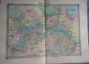 CARTE TOPOGRAPHIQUE DESSINEE ET GRAVEE PAR EHRARD VERS 1860 RAINCY