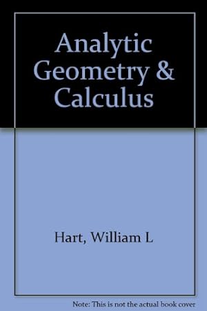 Seller image for Analytic Geometry & Calculus for sale by -OnTimeBooks-