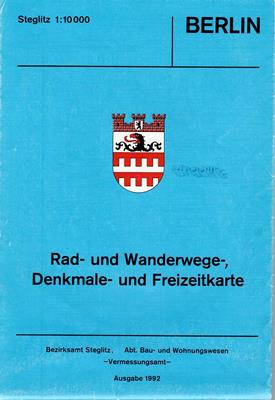 Berlin Steglitz Rad- und Wanderwege-, Denkmale- und Freizeitkarte 1:10000