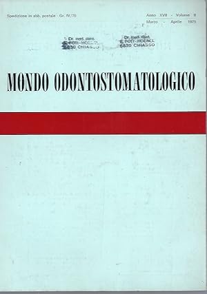 MONDO ODONTOSTOMATOLOGICO / DENTAL WORLD MARCH APRIL 1975