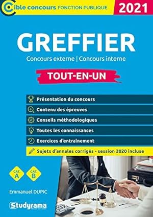 Seller image for Greffier 2021: Concours externe/concours interne/3e concours for sale by Dmons et Merveilles