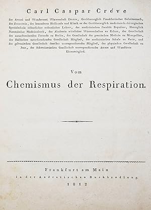 Seller image for Vom Chemismus der Respiration. for sale by Antiquariat Haufe & Lutz