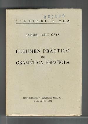 Imagen del vendedor de Resumen prctico de gramtica espaola. a la venta por La Librera, Iberoamerikan. Buchhandlung