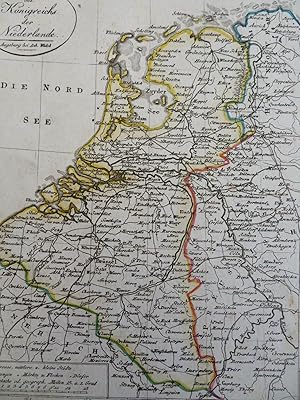 Kingdom Netherlands Nederland Belgium Holland Luxembourg 1818 scarce map